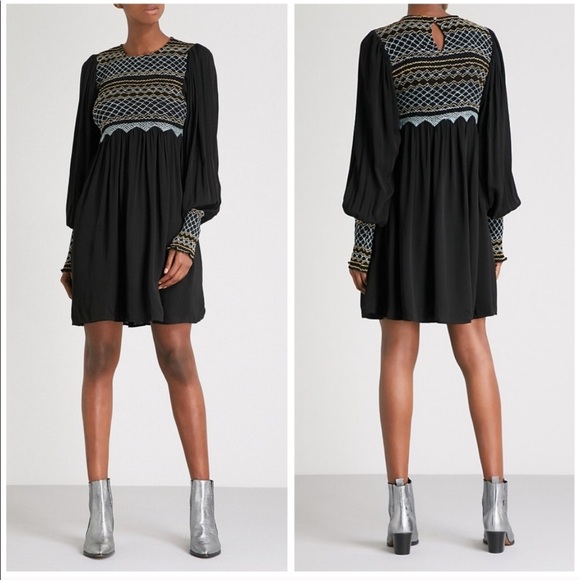 Free People Late Night Picnic Smock Dress - Picture 6 of 8